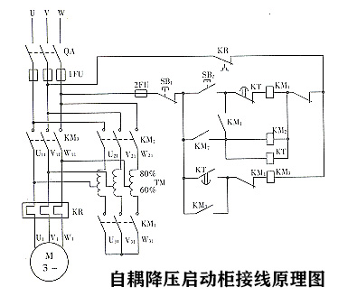 自耦降壓啟動柜接線原理圖